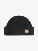 Maison Kitsune - FOX HEAD PATCH RIBBED HAT SORT