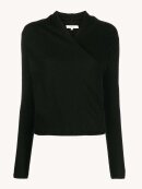 BOILED CASHMERE DRAPED NECK PULLOVER
