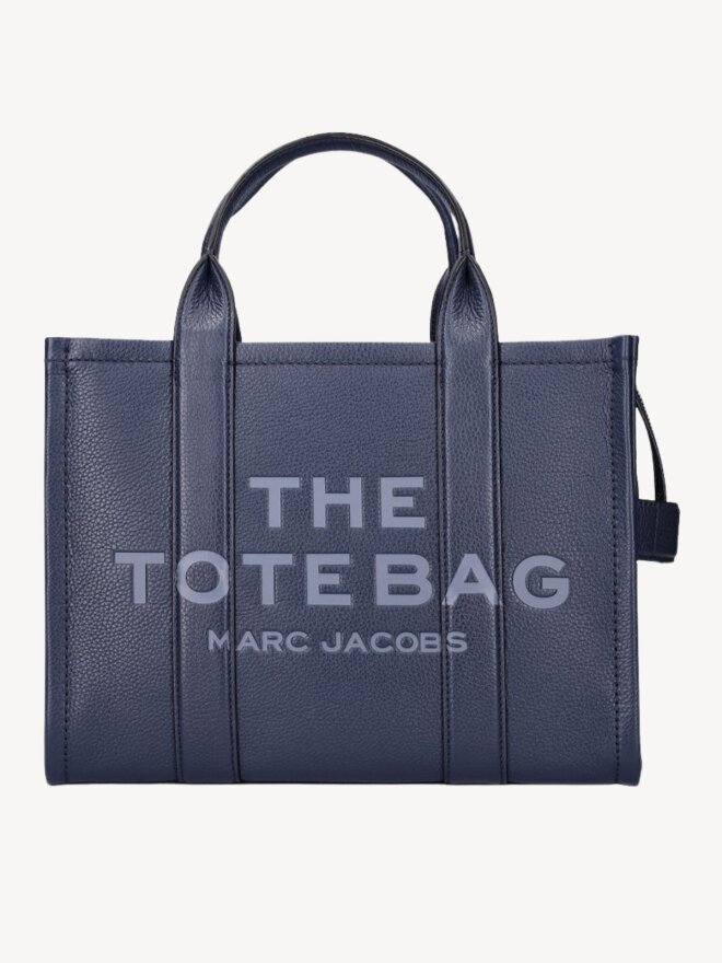 Marc Jacobs - LEATHER SMALL TOTE BAG BLUE SEA