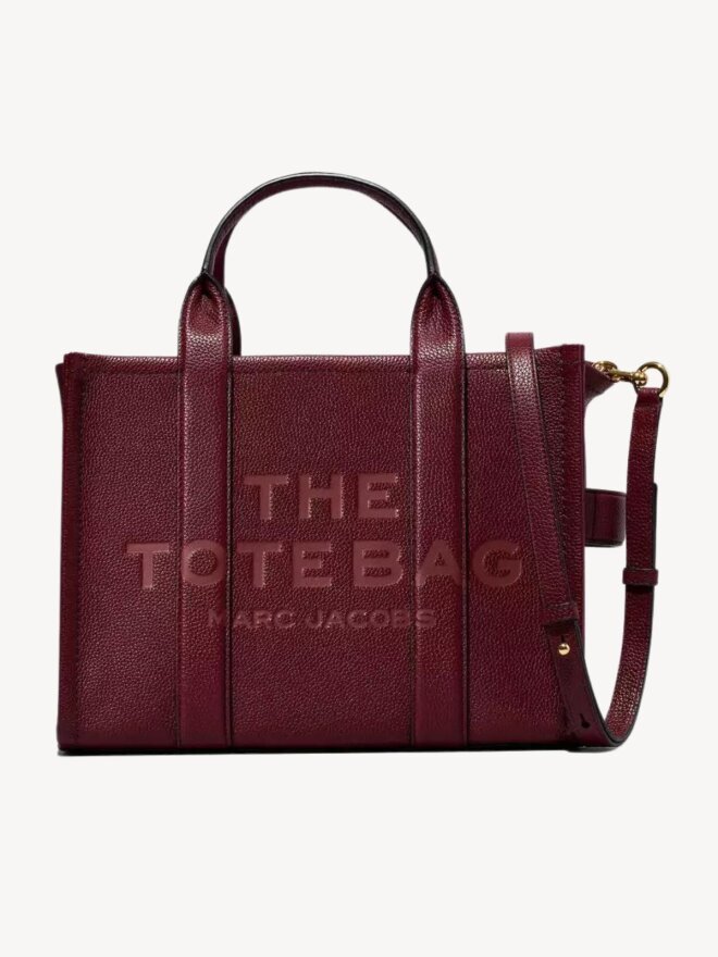 Marc Jacobs - LEATHER SMALL TOTE BAG CHIANTI