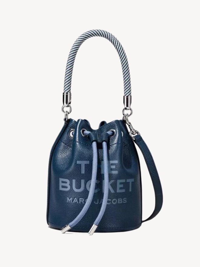 Marc Jacobs -  LEATHER BUCKET BAG BLUE SEA