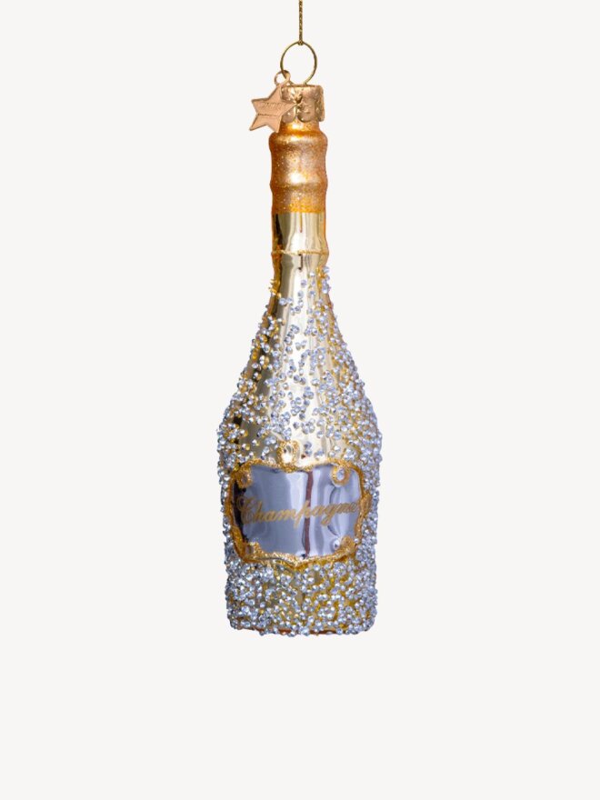 Vondels - GOLD CHAMPAGNE BOTTLE ORNAMENT