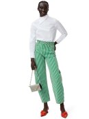 Ganni - STRIPE DENIM STARY KELLY GREEN