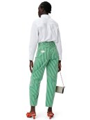 Ganni - STRIPE DENIM STARY KELLY GREEN