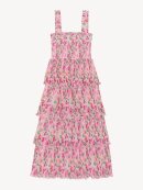 Ganni - PLEATED GEORGETTE SMOCK MIDIKJOLE