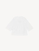 Ganni - COTTON POPLIN COLLAR BLUSE WHITE