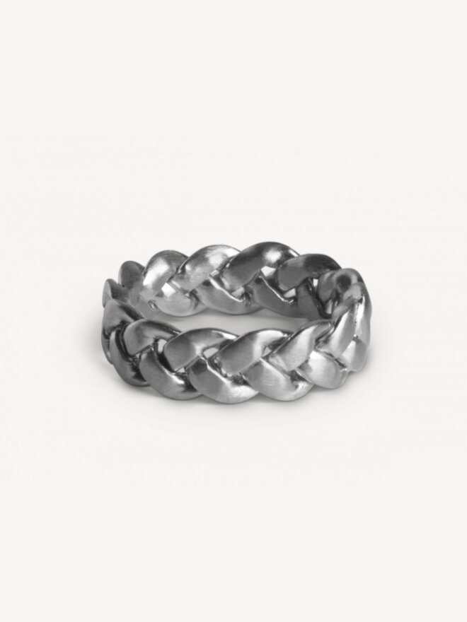 Jane Kønig - BIG BRAIDED RING SØLV