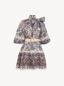 Zimmermann - VITALI TIE NECK MINI DRESS