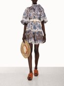 Zimmermann - VITALI TIE NECK MINI DRESS