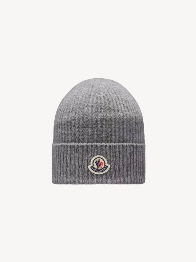 Moncler - WOOL & CASHMERE BEANIE GREY