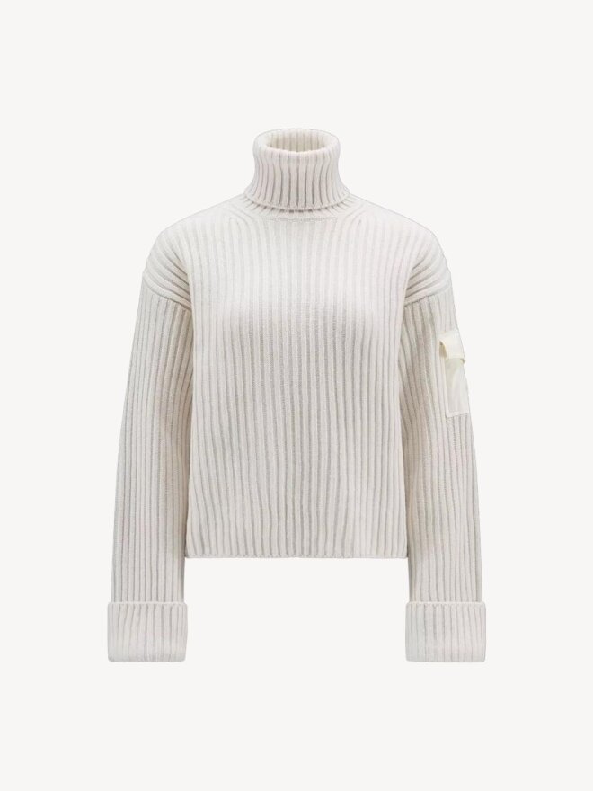 Moncler - Wool Polo Neck Jumper White