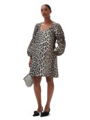 Ganni - Big Leopard Jacquard Mini Dress