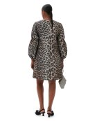 Ganni - Big Leopard Jacquard Mini Dress