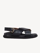 MARNI - Black Leather Fussbett