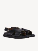 MARNI - Black Leather Fussbett