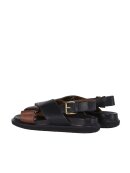 MARNI - Black Brown Leather Fussbett