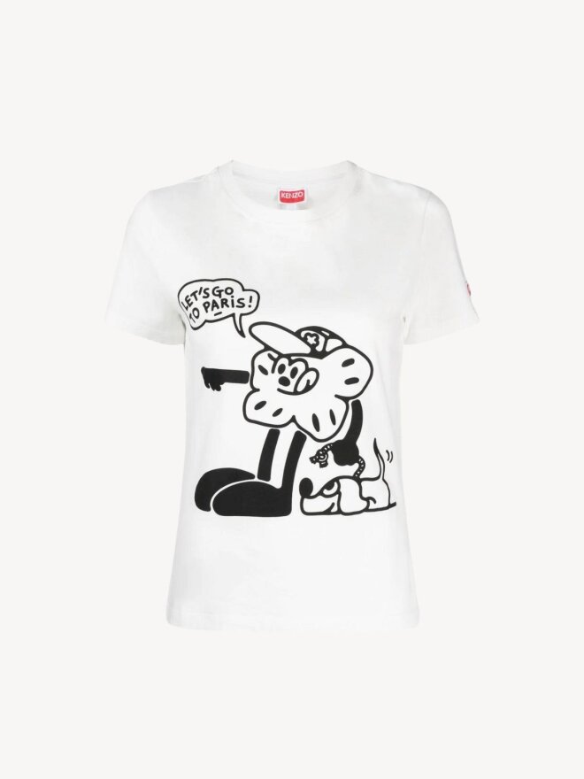Kenzo - Grafisk t-shirt offwhite 