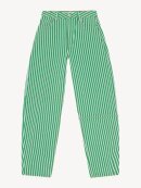 Ganni - STRIPE DENIM STARY KELLY GREEN